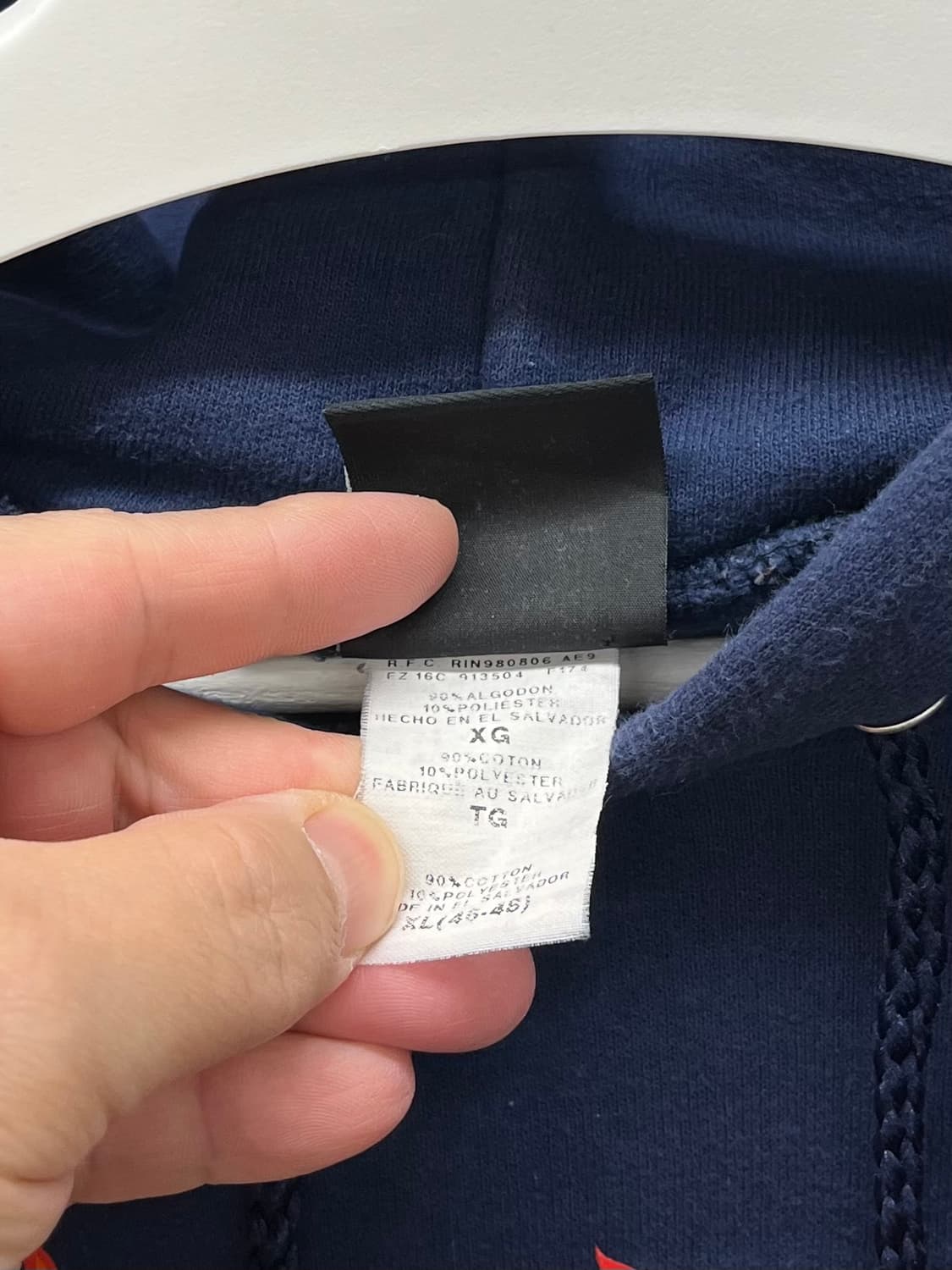 [105] 트레셔 플레임 후드티 네이비 상품이미지3