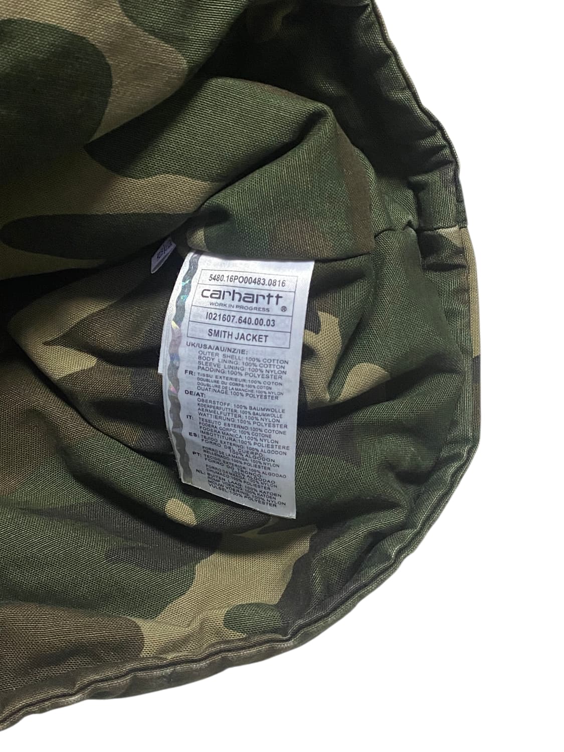 칼하트 카모 스미스 코트 M 상품이미지4