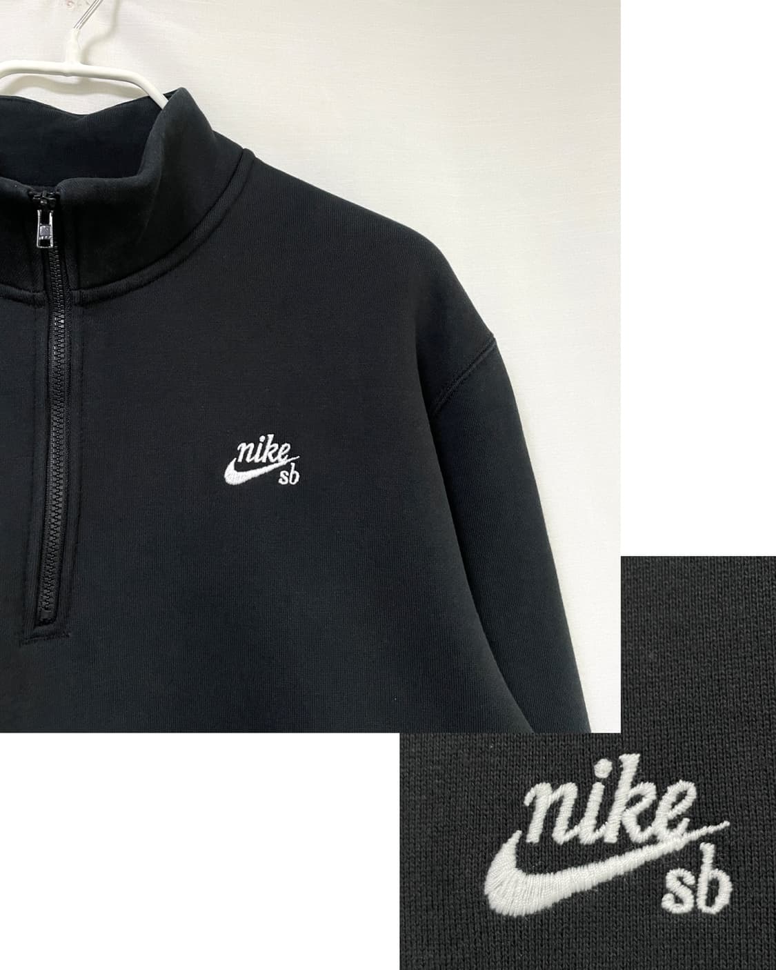 나이키sb 남녀공용 반집업 기모 맨투맨 L _ 블랙 상품이미지2