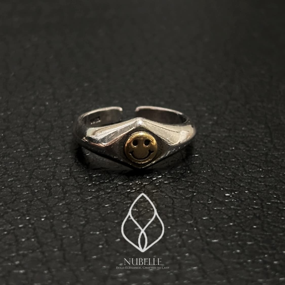 🌗 Smile logo ring / 스마일 925실버 오픈링 반지 상품이미지4