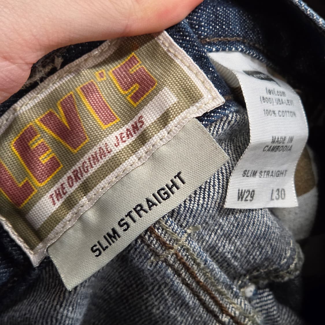 리바이스 포켓 포인트 워싱 데님 팬츠 상품이미지8