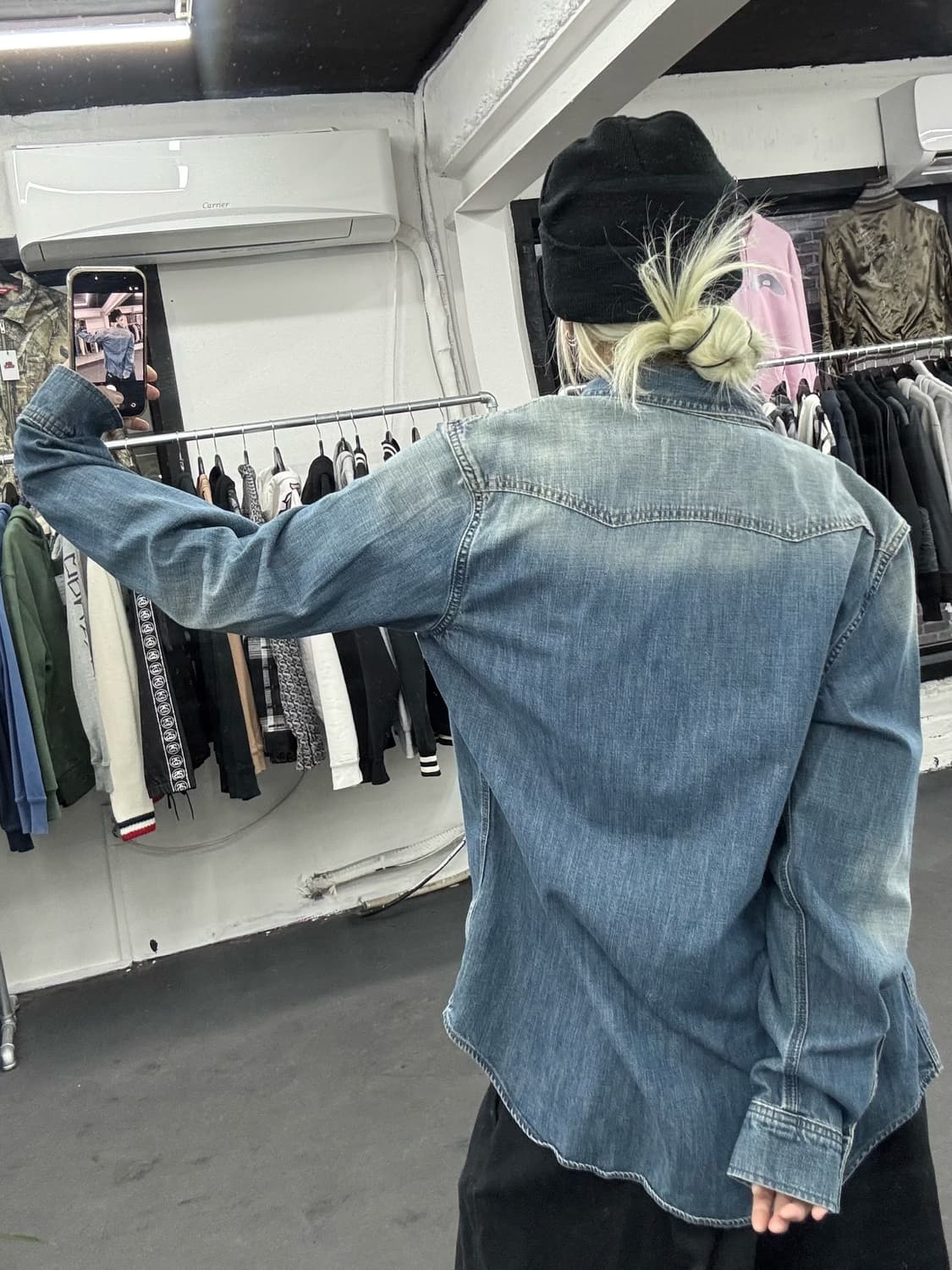 VTG 버튼 데님 셔츠 상품이미지5