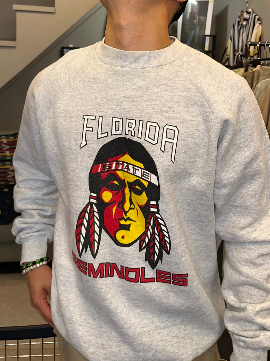 90’s Florida seminoles print sweatshirt 상품이미지3