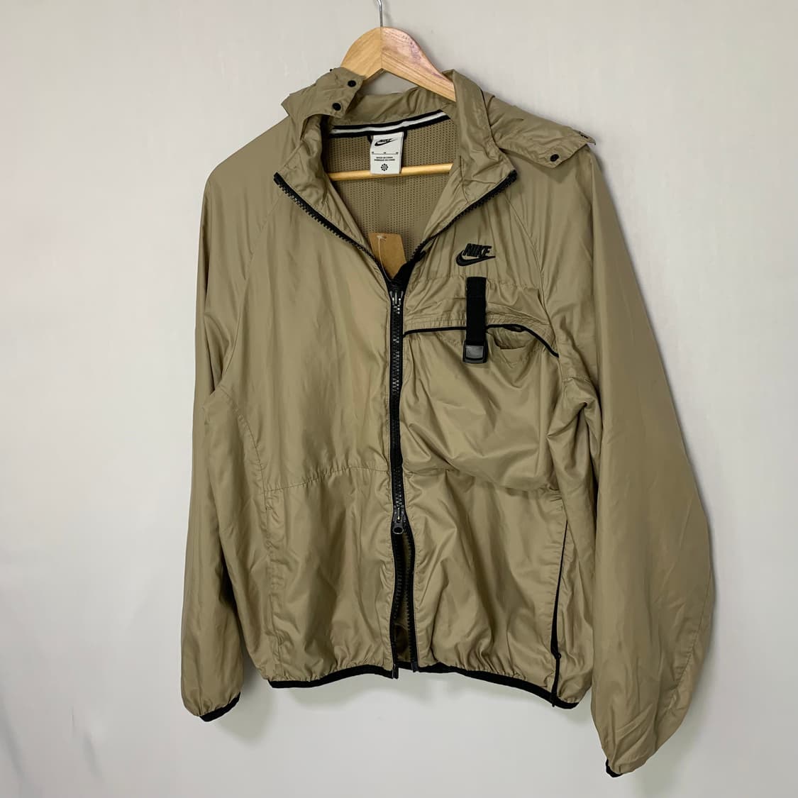 나이키 벨트 후드 바람막이 베이지 고프코어 M 남녀공용 상품이미지4