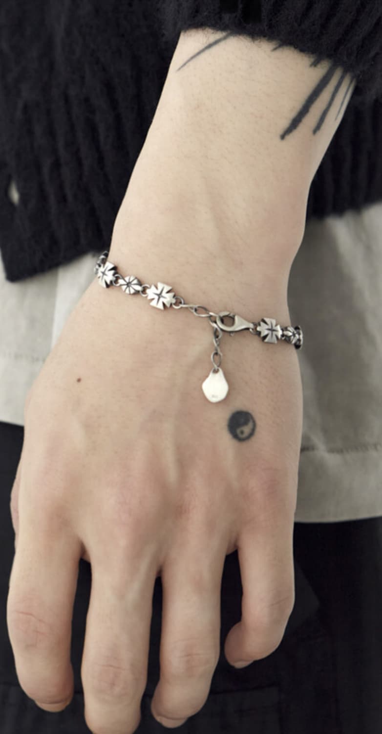 폴리테루 925 실버 브라이슬릿 001 크로스 하나비 상품이미지1