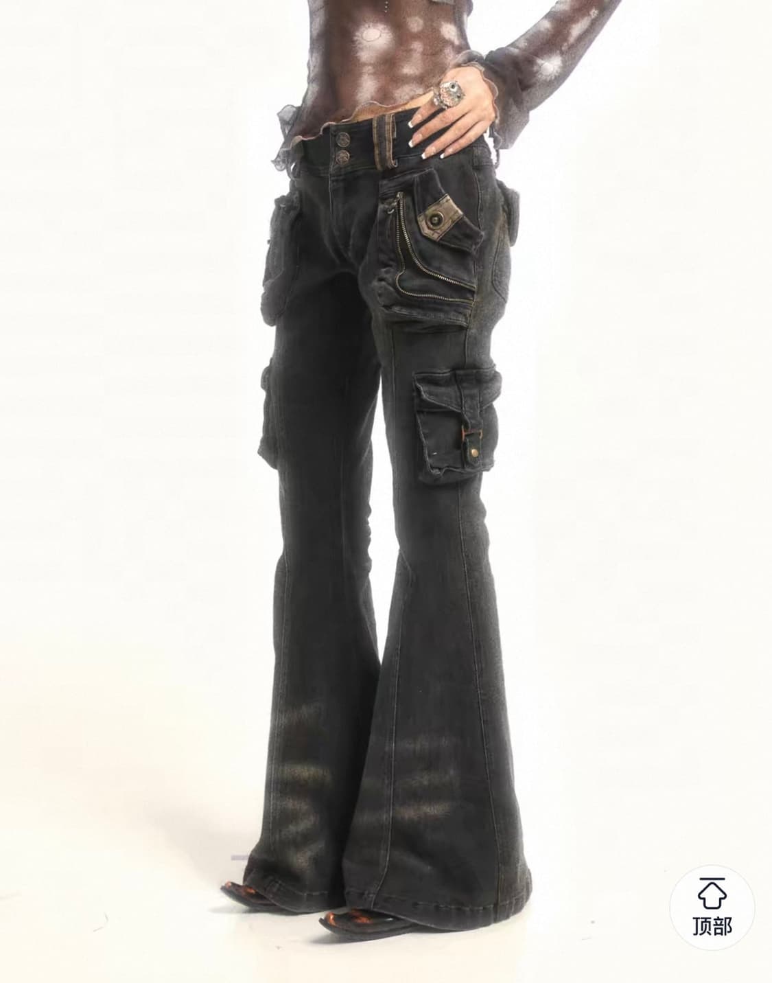 Folwers birds market vintage cargo pants 상품이미지1