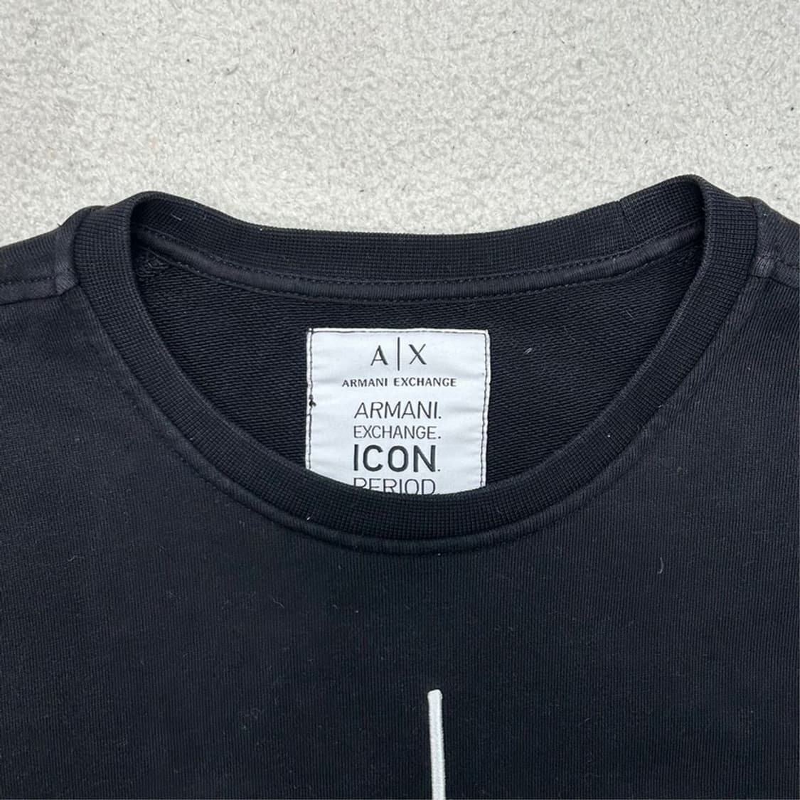 아르마니 익스체인지 Icon Project 빅 AX 맨투맨 블랙 L 상품이미지4