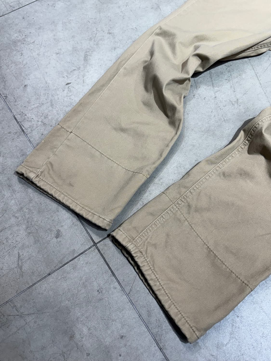 체크 레이어드 지퍼 디테일 와이드 팬츠 상품이미지2