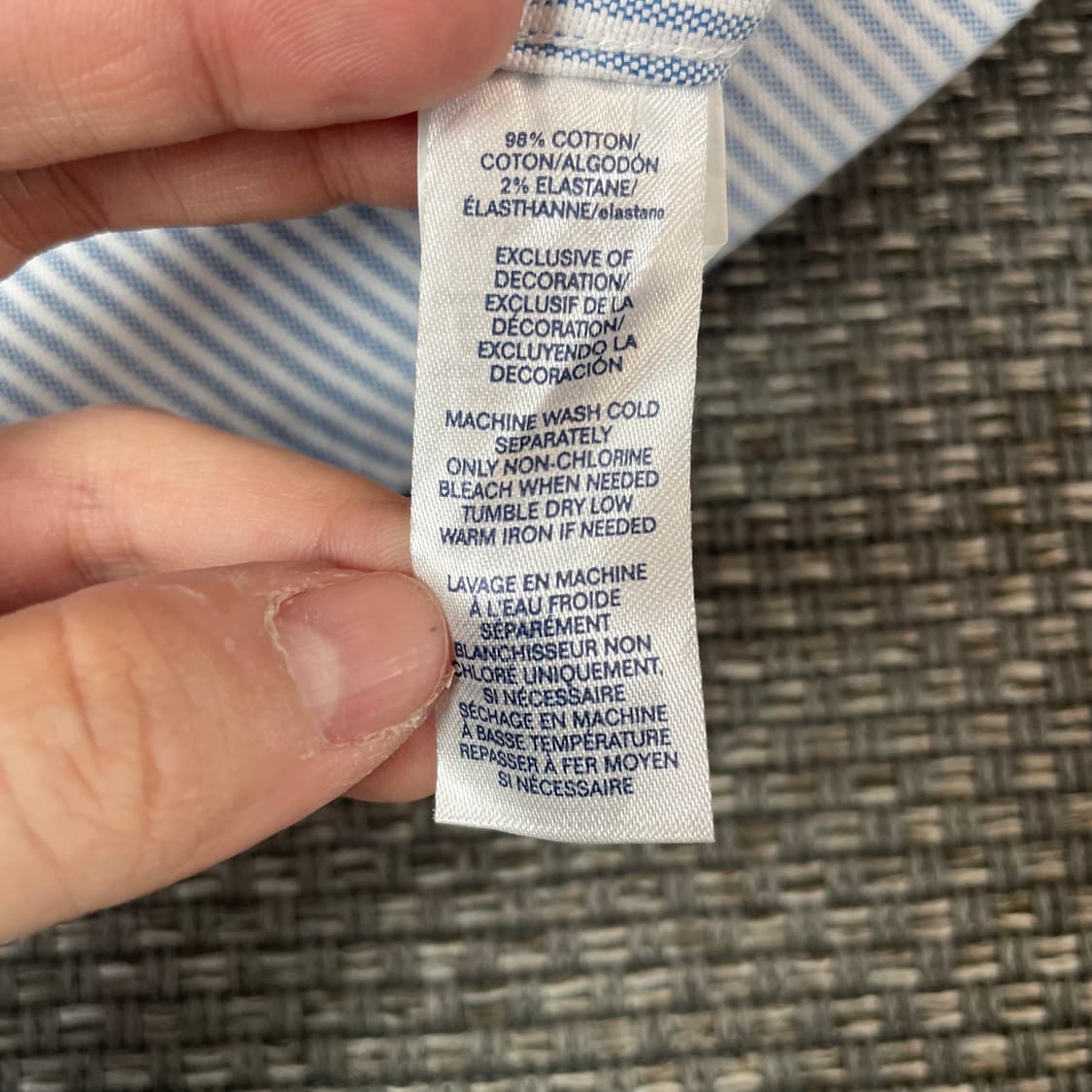 CHAPS 미니 자수로고 클래식 핏 스트레치 옥스퍼드 셔츠 XL 상품이미지6