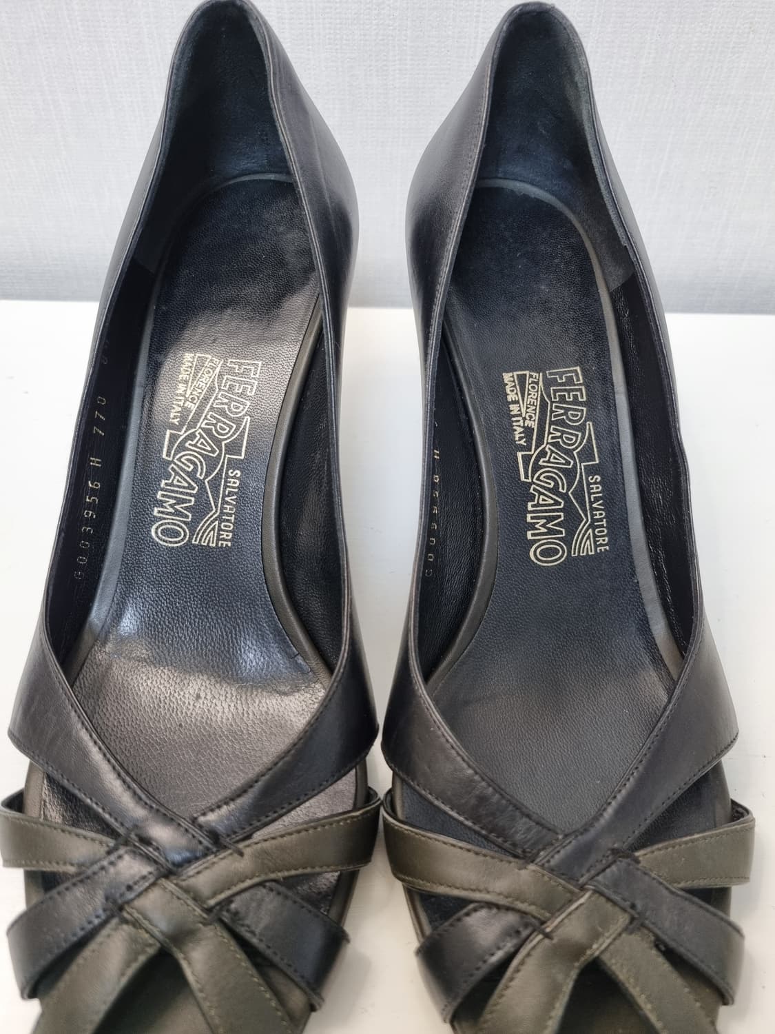 페라가모 여성오픈토 힐8.5/250 상품이미지3