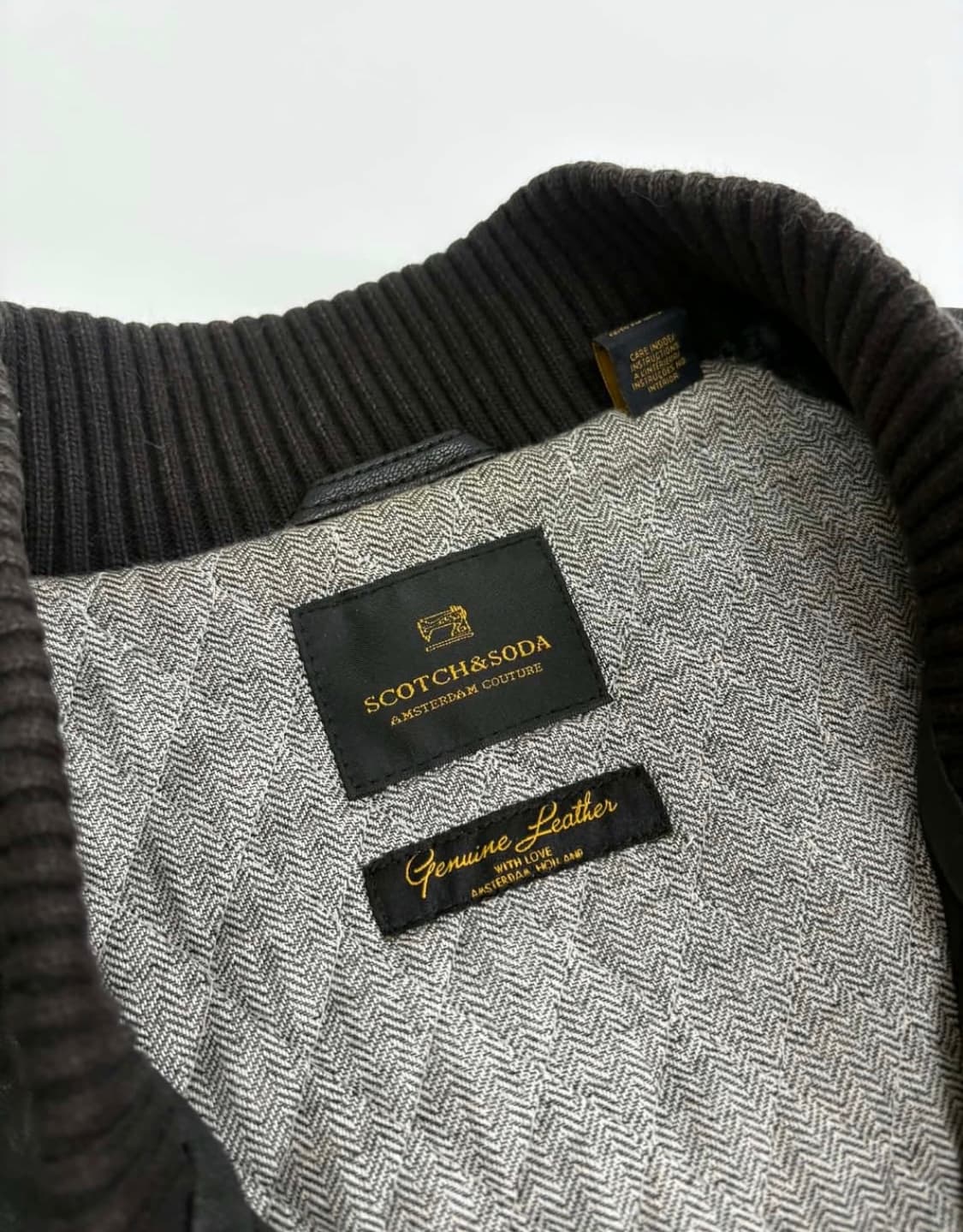 스카치앤소다 레더 가죽 봄버 자켓 라지 상품이미지3