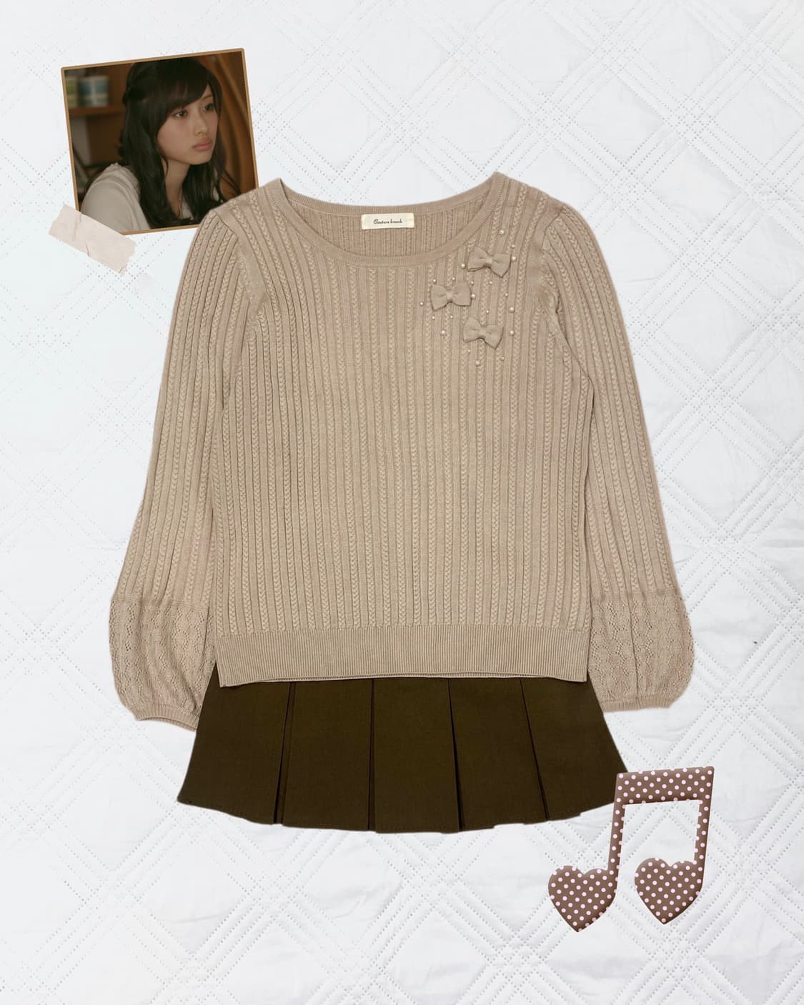 ꒰ঌ 로맨틱 히메갸루 리본 니트 ໒꒱ 상품이미지1