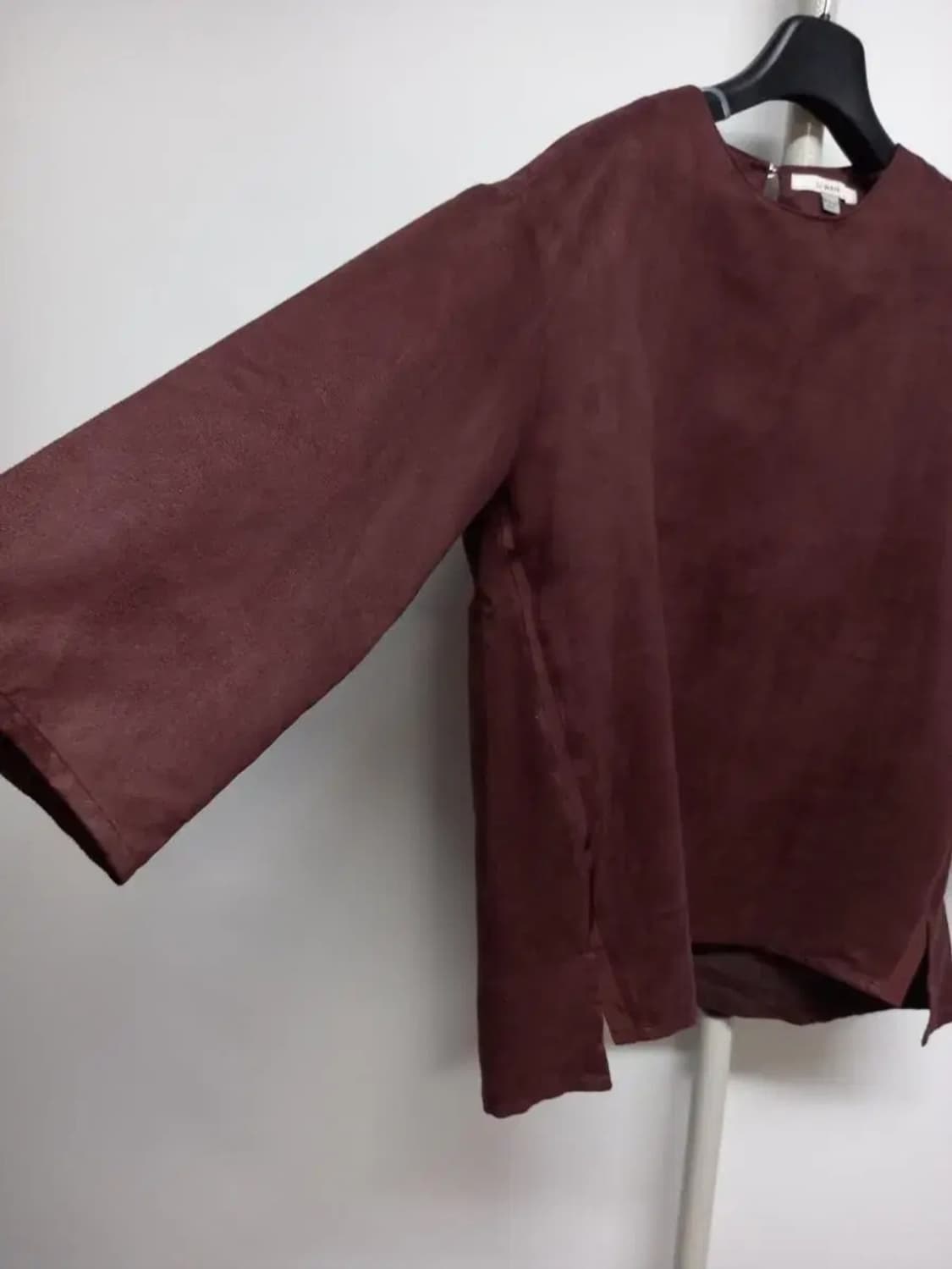 새 SJ WANI 깍은스웨이드 춘추 블라우스 66.77 상품이미지4