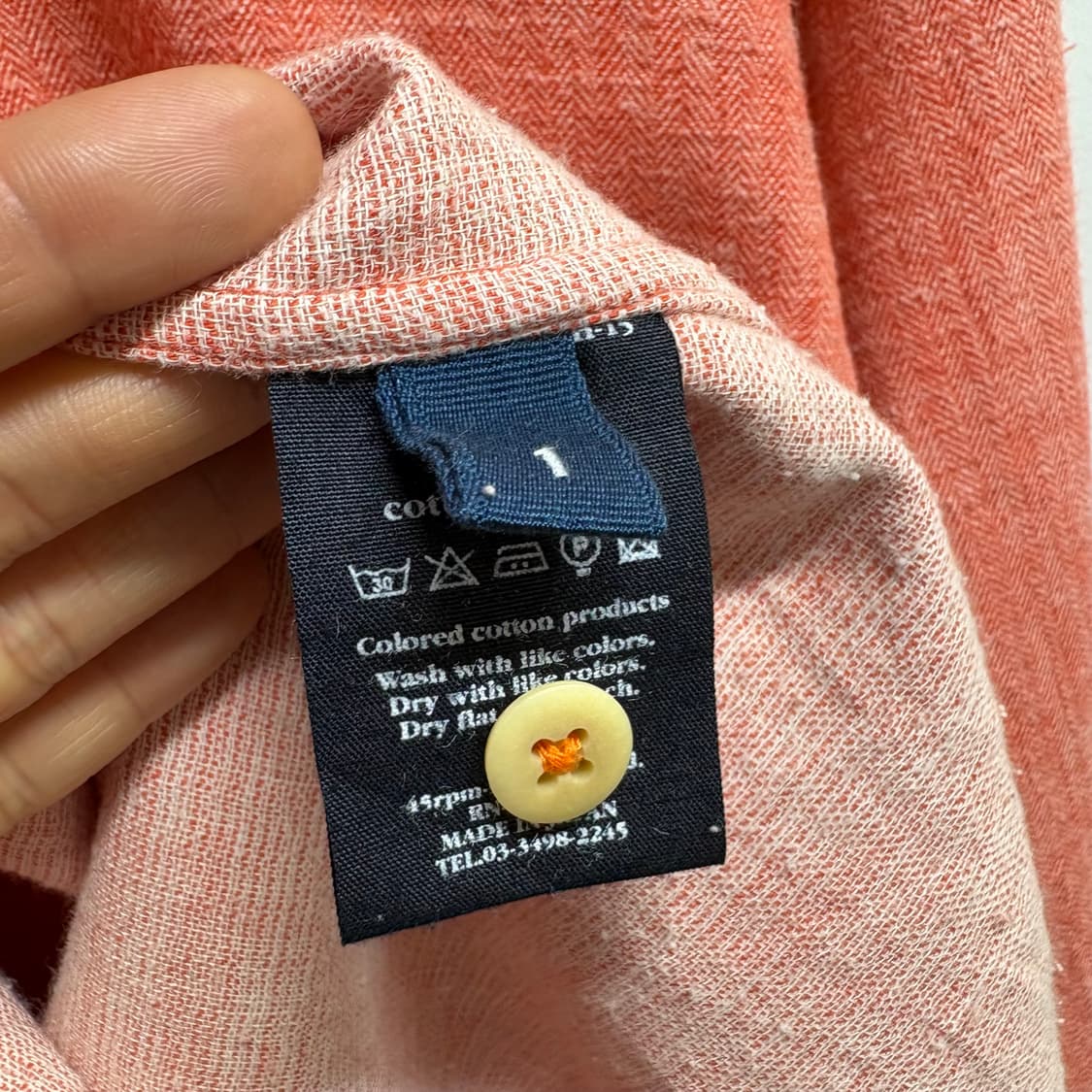 45RPM 45R 45알피엠 핑크 코튼 셔츠 JPN 상품이미지4