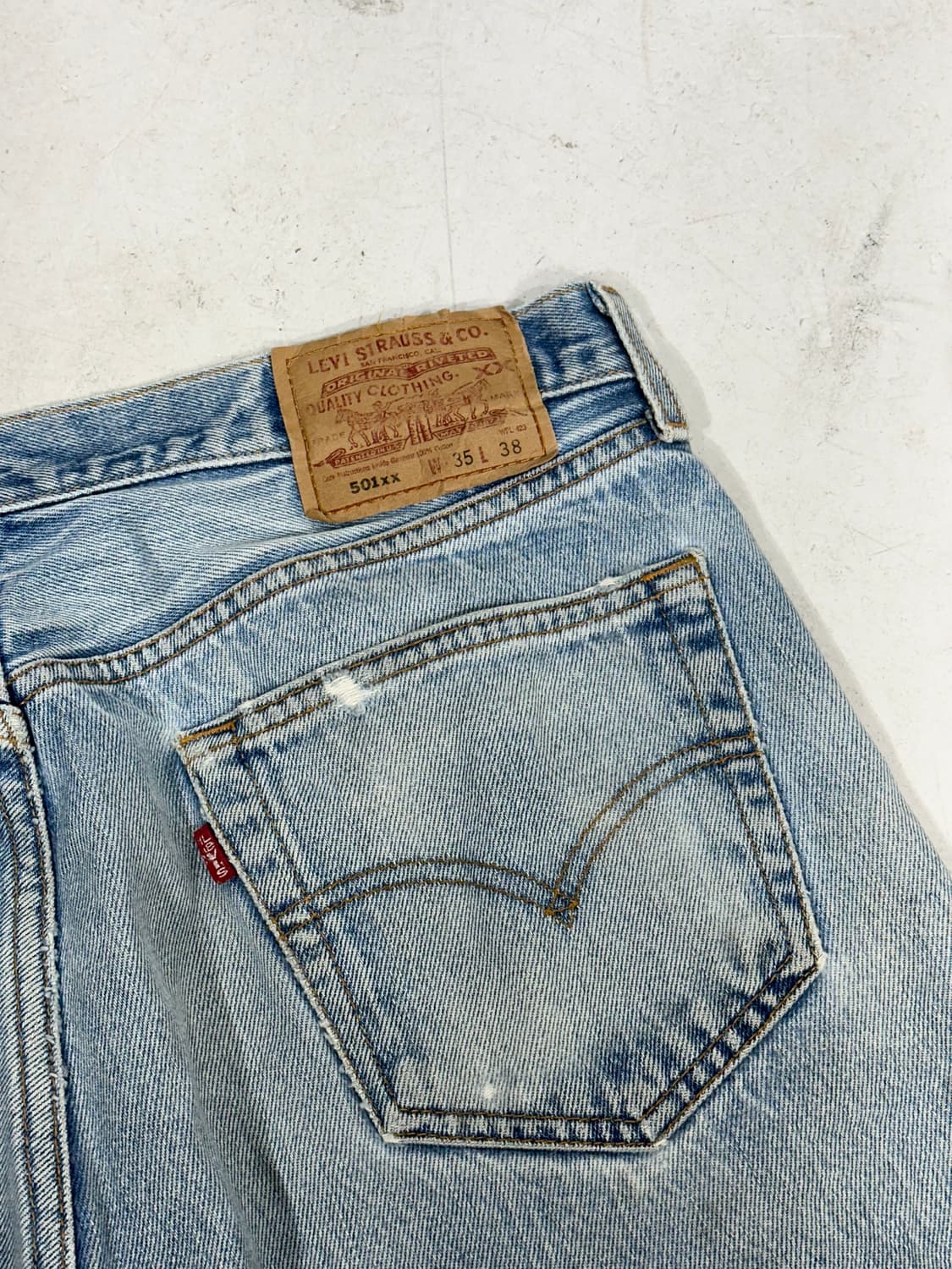 리바이스 501xx 연청 와이드 데님 팬츠  상품이미지6