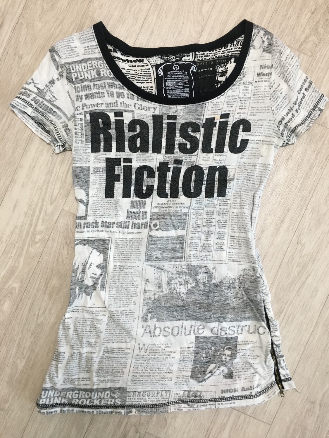 vintage lettering reversible tee 상품이미지1