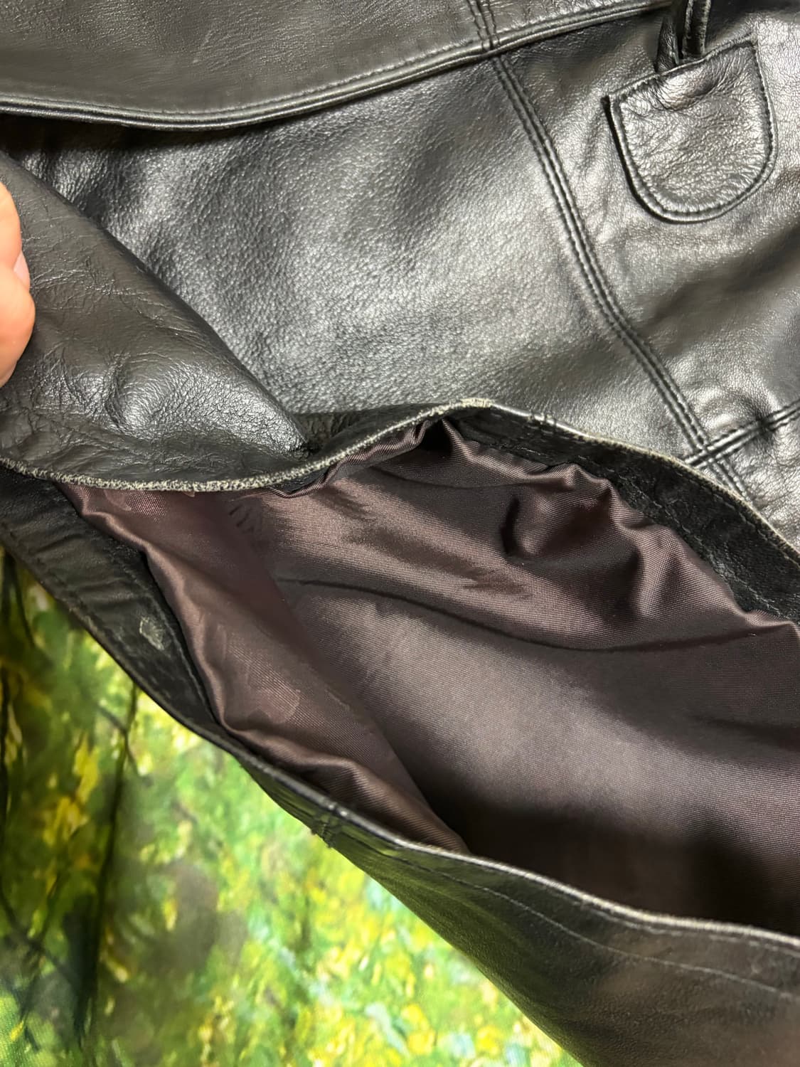 여성free) 빈티지 램스킨 양가죽 레더 더플 코트 상품이미지6