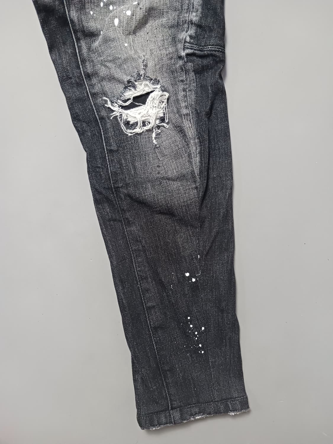 [50] 디스퀘어드2 로고프린팅 타이디바이커 블랙진 청바지 34 35 상품이미지5