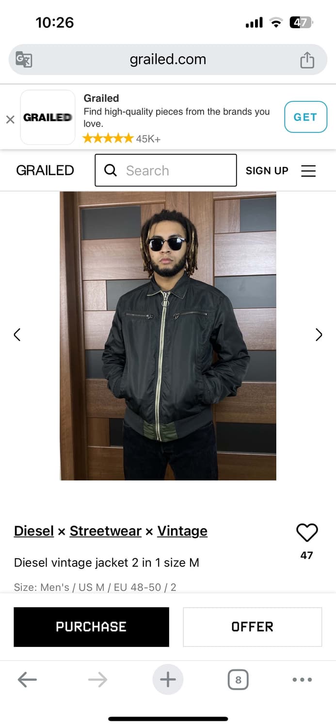 디젤 리버시블 나일론 빈티지 자켓 상품이미지6