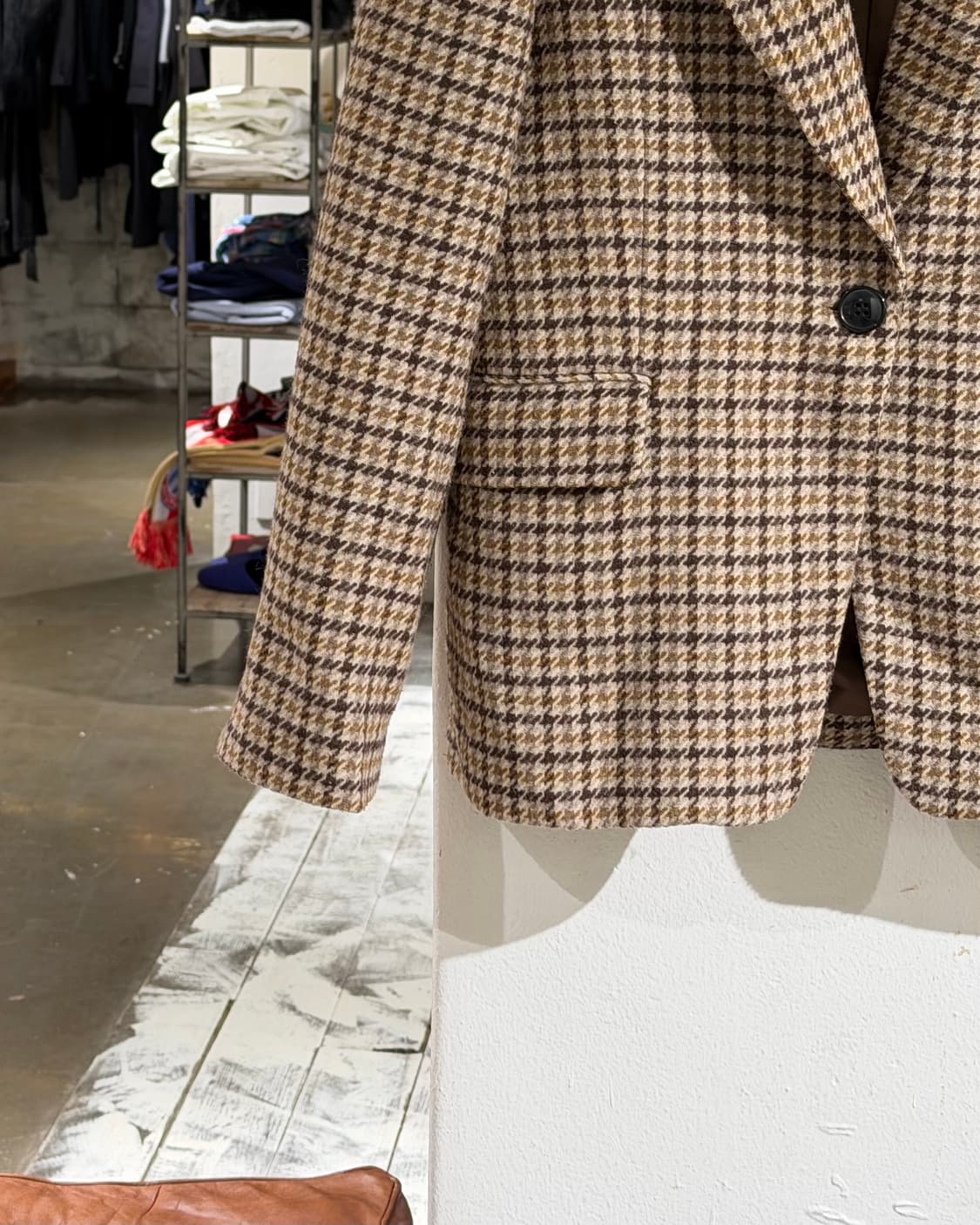 이자벨마랑 에뜨왈 아이보리 브라운 하운드투스 커스틴 울 자켓 상품이미지5