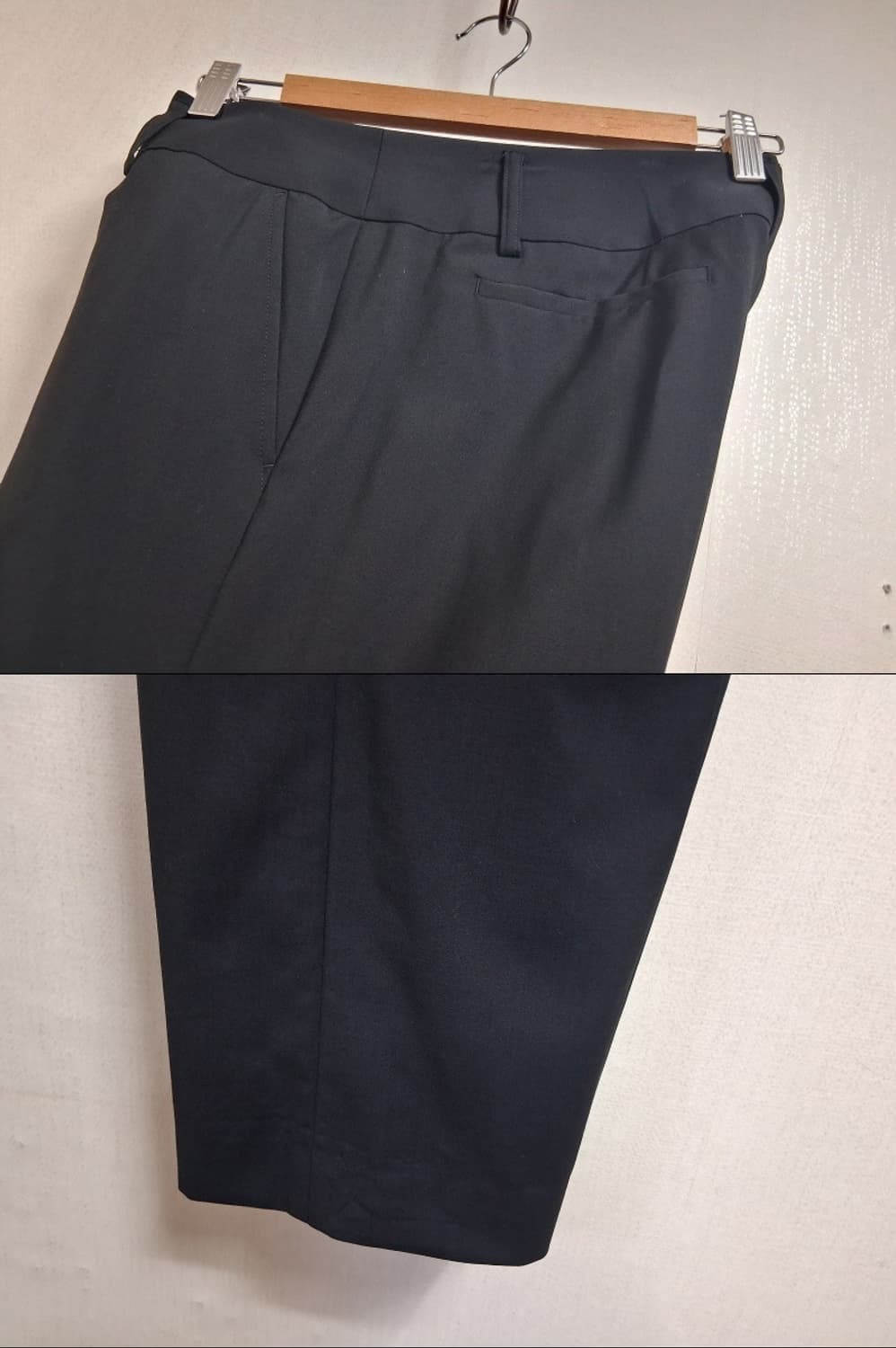 일본수입빈티지 COMME CA  DU MODE 여성 검정 순모 와이드팬츠 상품이미지7