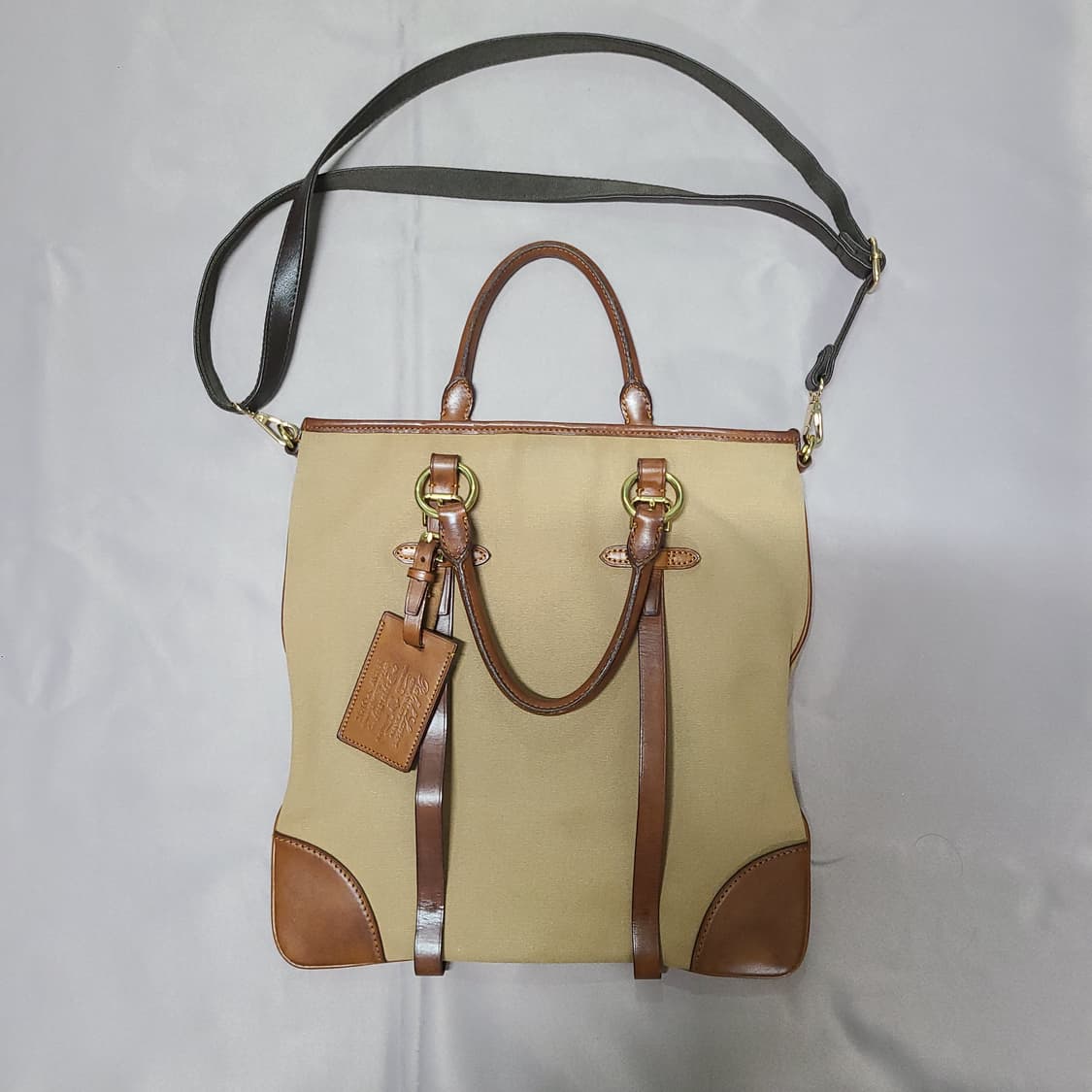 폴로 랄프로렌 빈티지 캔버스 레더(가죽) 토트백 크로스백 가방 상품이미지3