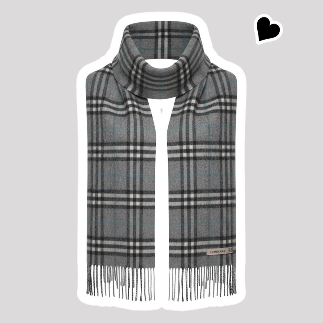 정품 신형 버버리 노바체크 캐시미어 그레이 머플러 상품이미지1