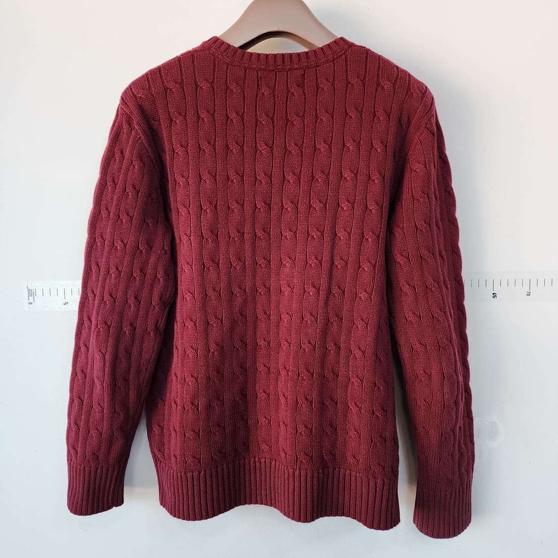 폴로 랄프로렌 케이블 니트 버건디 상품이미지4