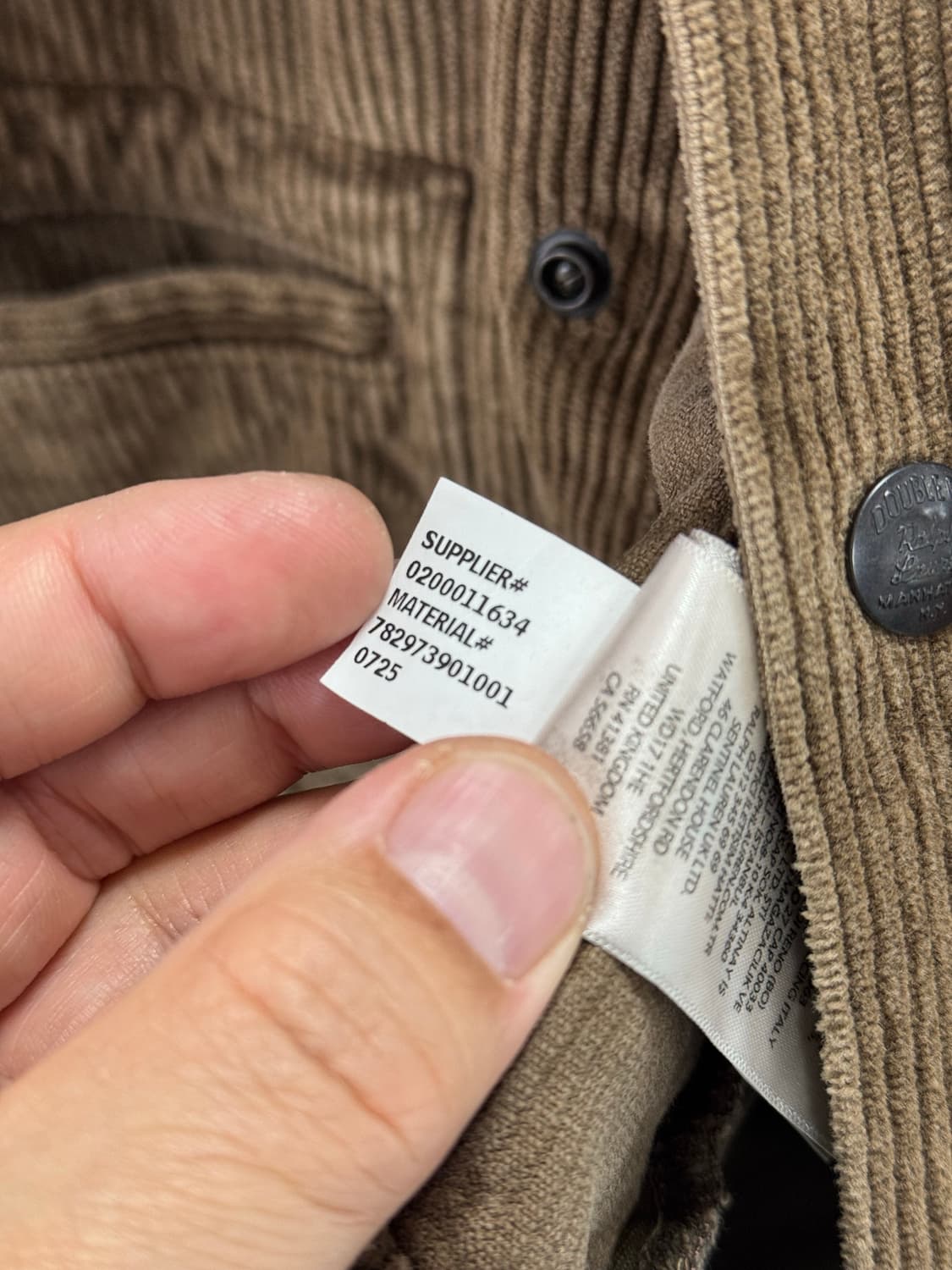 더블알엘 리페어 코듀로이 자켓 / L 상품이미지8