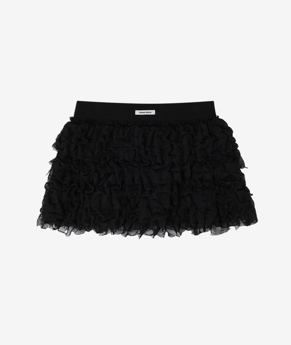 크랭크 캉캉 프릴 미니 스커트 블랙 상품이미지3