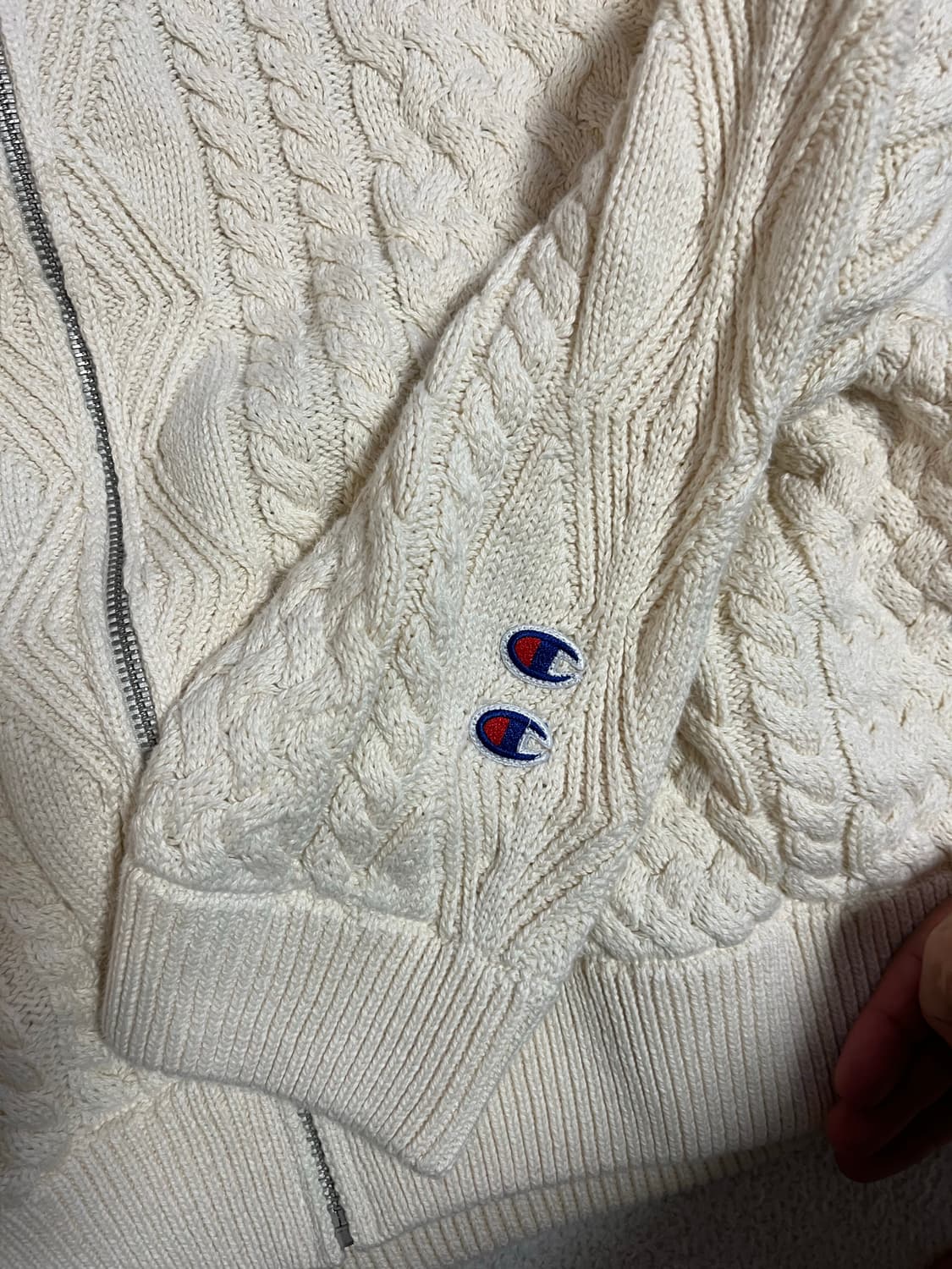 자라x챔피온 콜라보 니트 집업 자켓 XL 새상품 상품이미지5