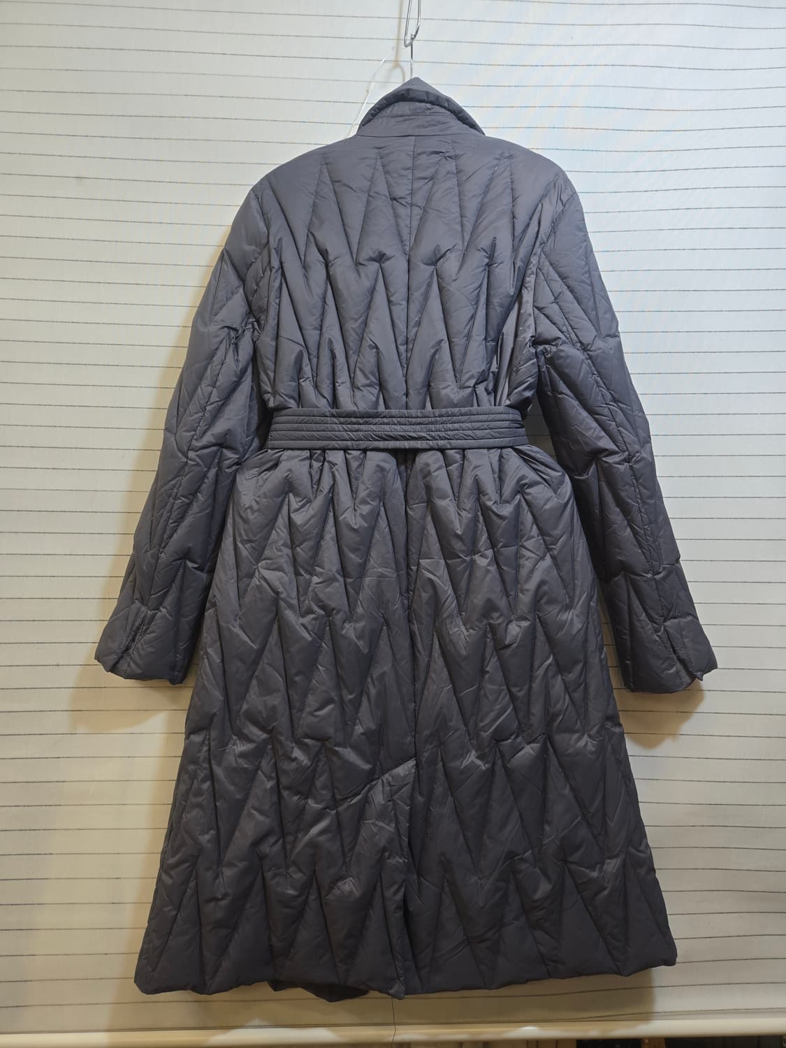 퀼팅 롱 패딩 코트 허리 벨트양면 상품이미지9