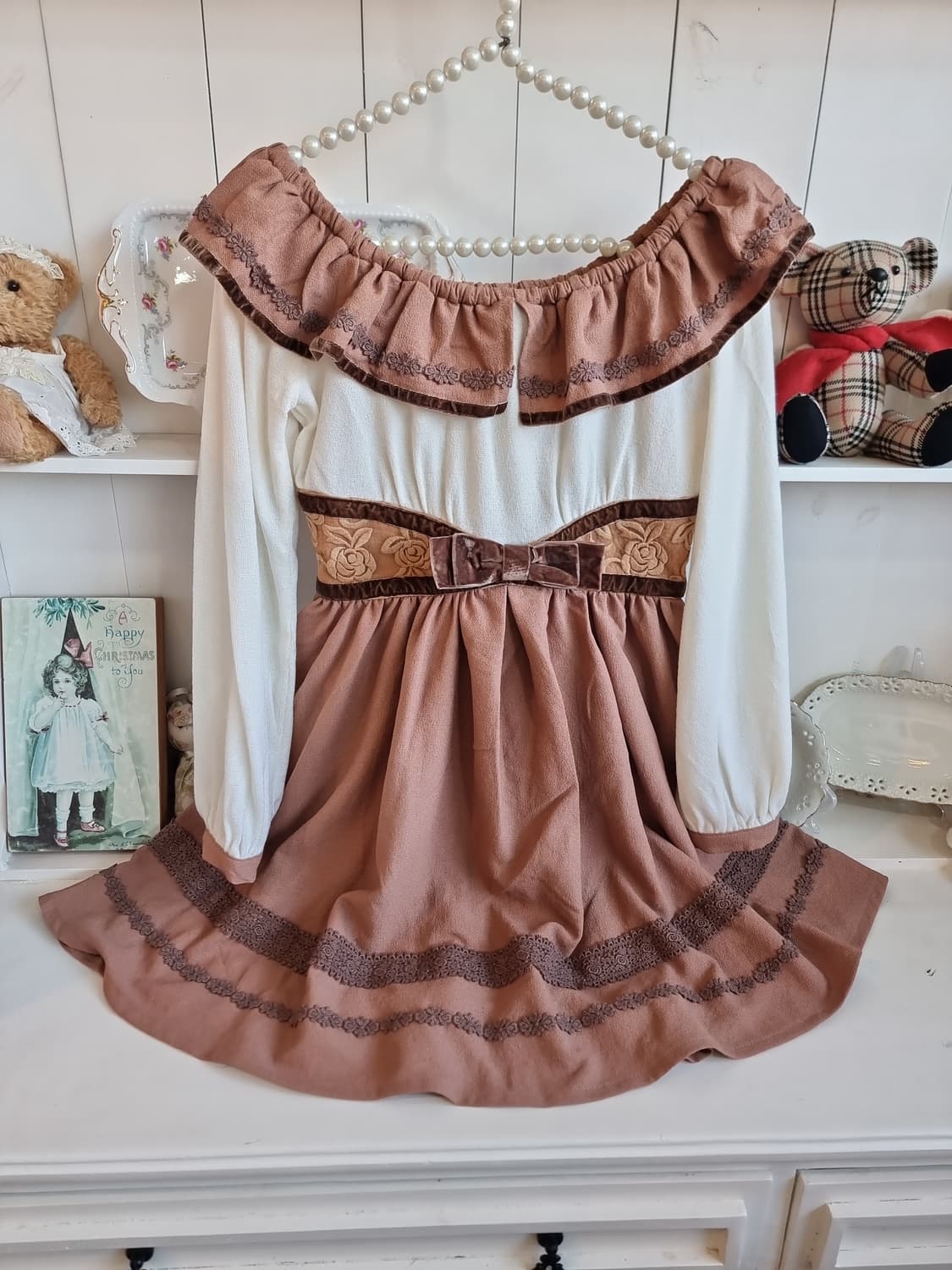 LIZ LISA 배색 오프숄더 원피스 상품이미지1