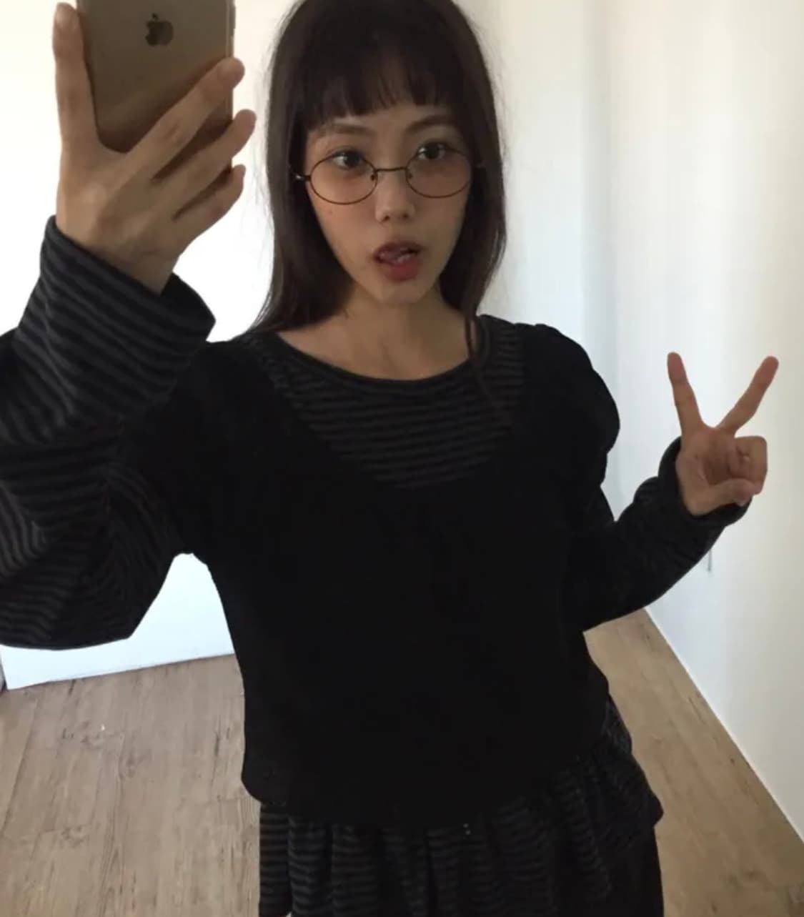 샵더기 벌룬 숏 슬리브 블랙 상품이미지2