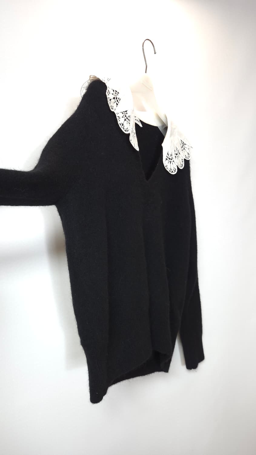 산드로 포플린 칼라 알파카 니트 탑 44 ~ 66 상품이미지5