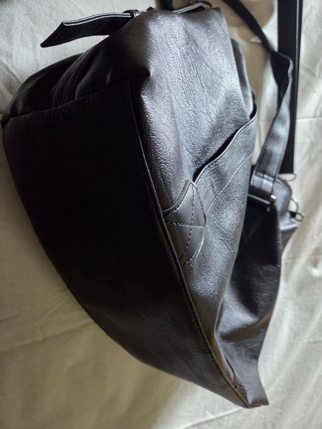 블랙 레더 크로스백 상품이미지7