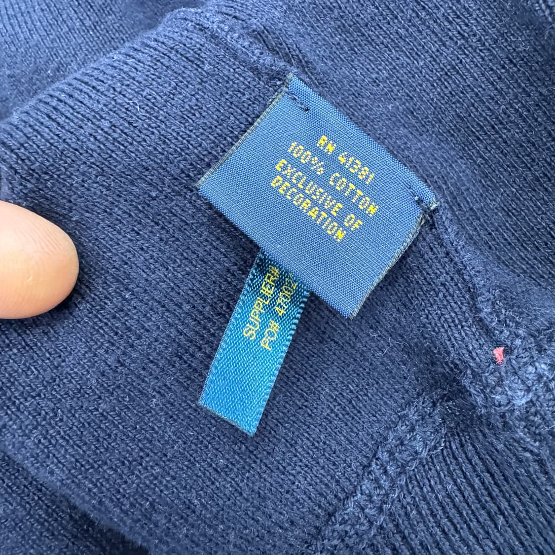 L 폴로 랄프로렌 코튼 라운드 니트 상품이미지5