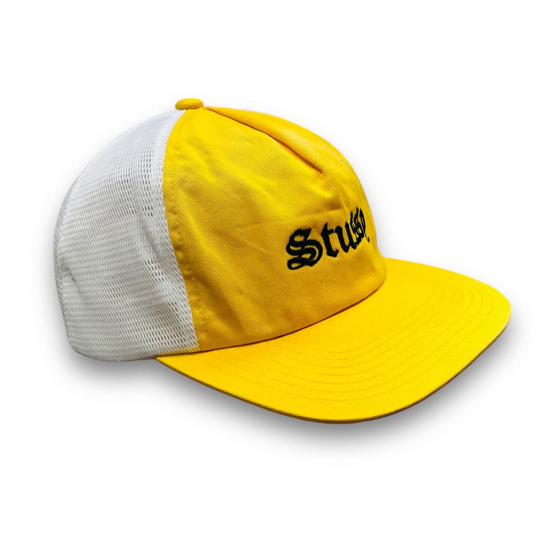 스투시 OE 올드 잉글리시 로고 옐로우 트러커 캡 상품이미지7