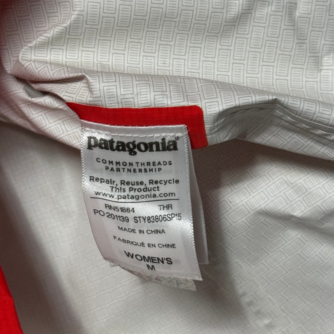 M 파타고니아 여성용 토렌쉘 바람막이 상품이미지5