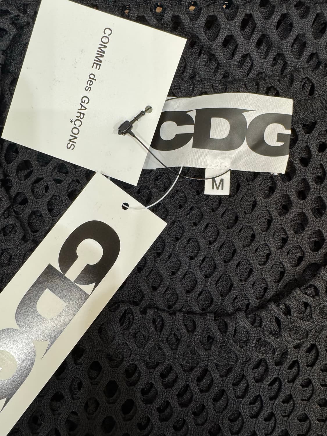 [M][105] 꼼데가르송 CDG 오버사이즈 메쉬 티셔츠 블랙 상품이미지5