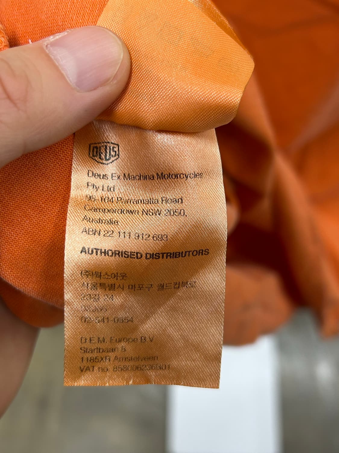 데우스 엑스 마키나 오렌지 반팔 티셔츠 상품이미지5