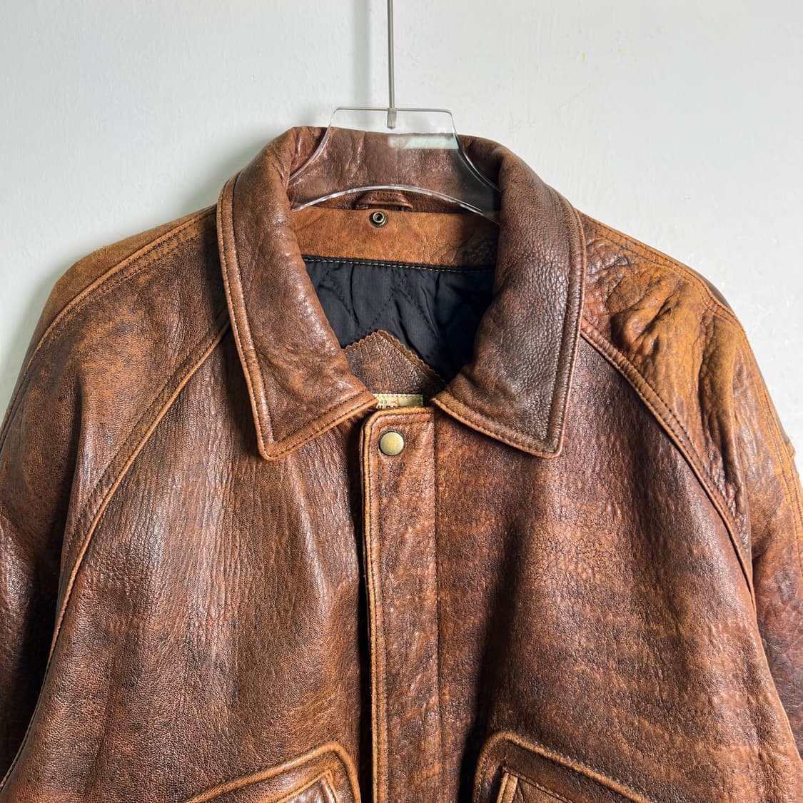 VTG 빈티지 브라운 G-1 양가죽 플라이트 자켓 M 상품이미지4