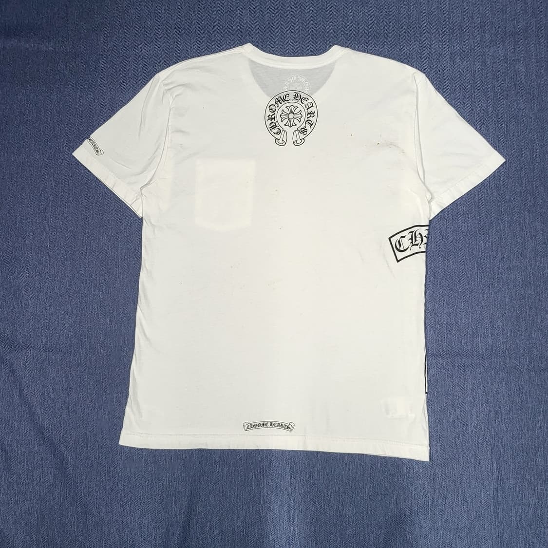 크롬하츠 스크롤 로고 티셔츠 화이트 (L) 상품이미지2