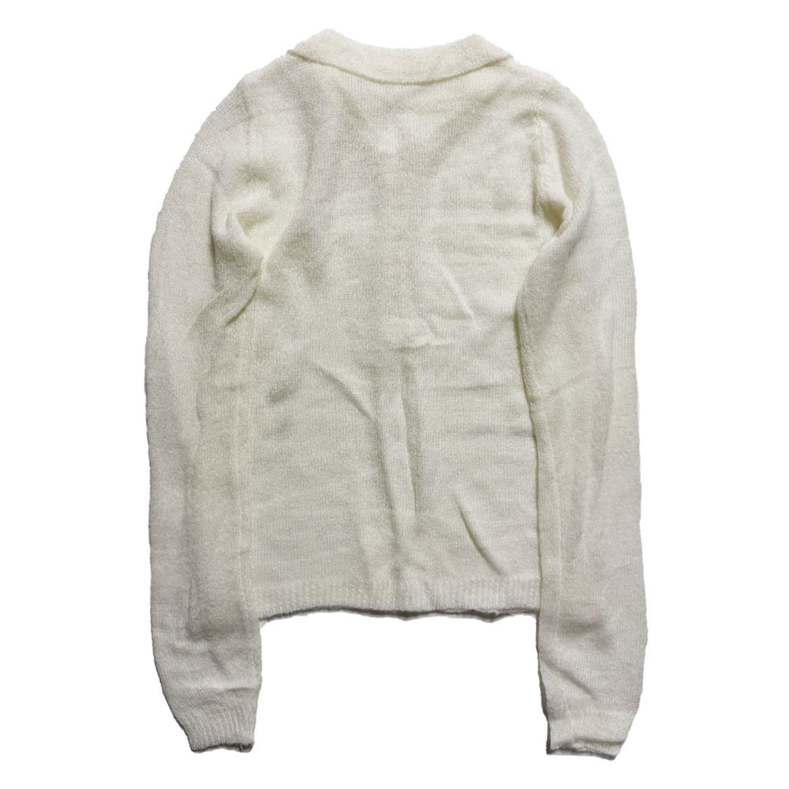 새상품 여자 아이보리 시스루 카라 니트 상품이미지2