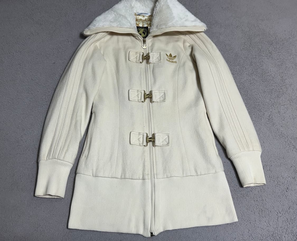 아디다스 Y2K 보아털 금장 버클 원피스 코트자켓 중디다스  상품이미지1