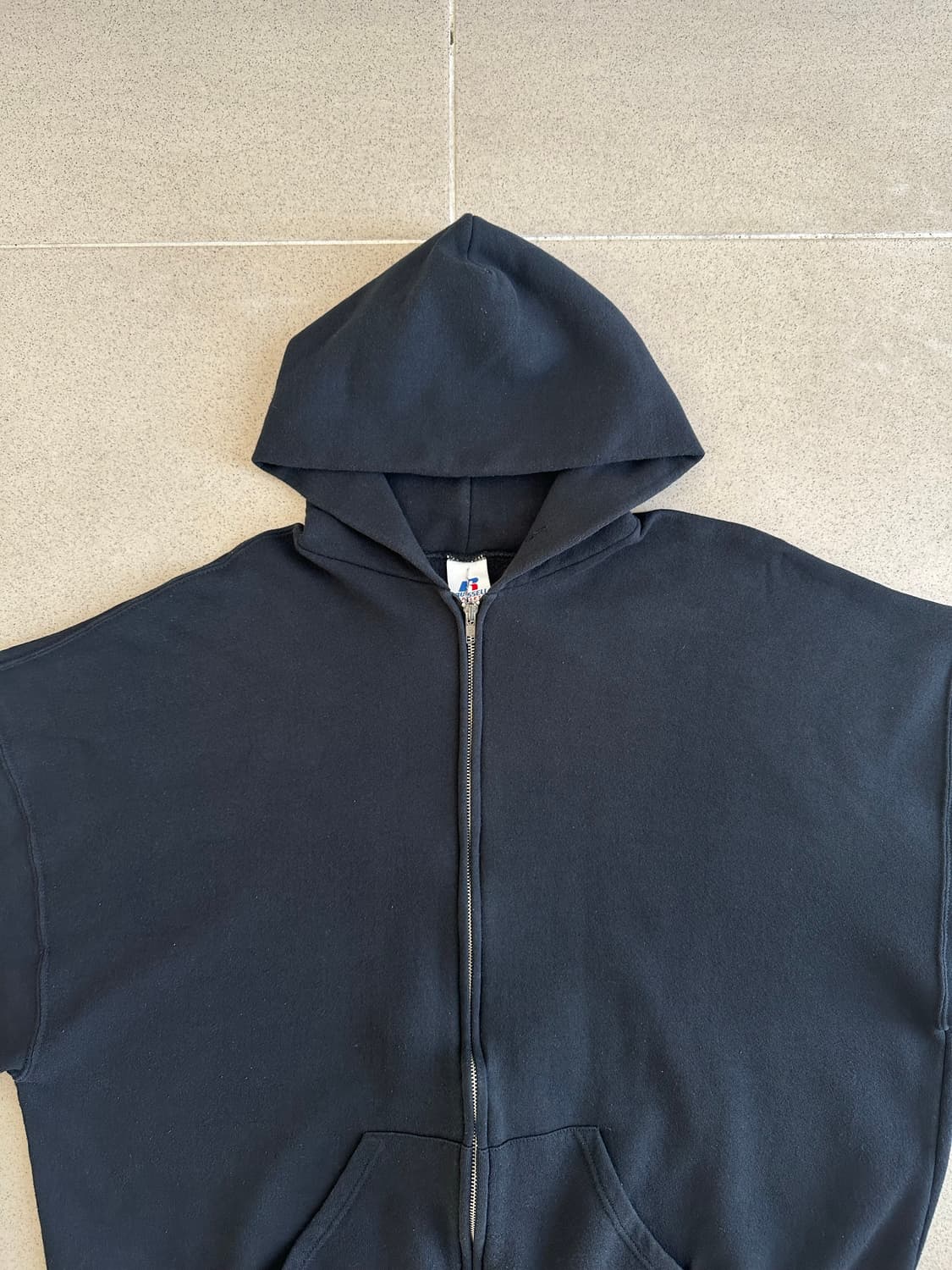 00s 빈티지 러셀 후드집업 블랙 XXL 상품이미지3