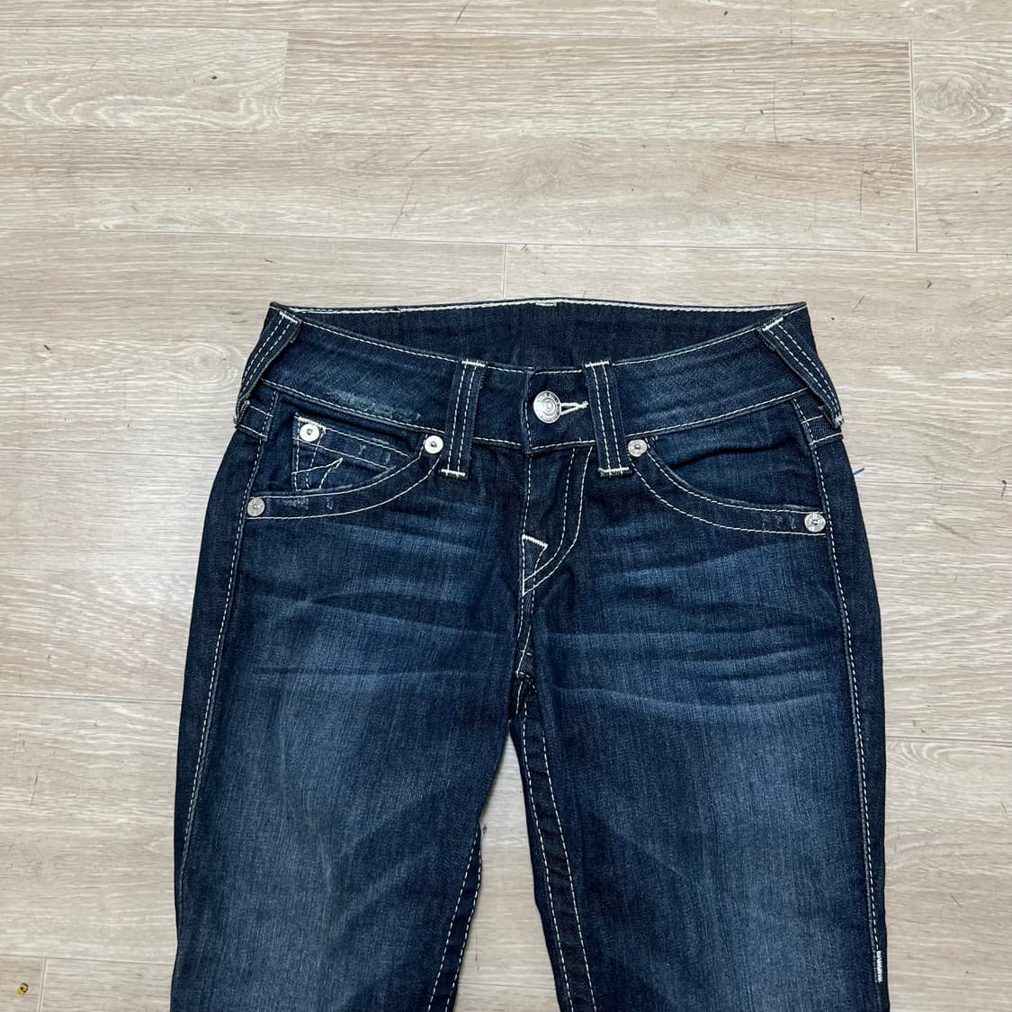 트루릴리전 여성 유스티치 워싱 부츠컷 데님진 청바지 [진청] 24 상품이미지2