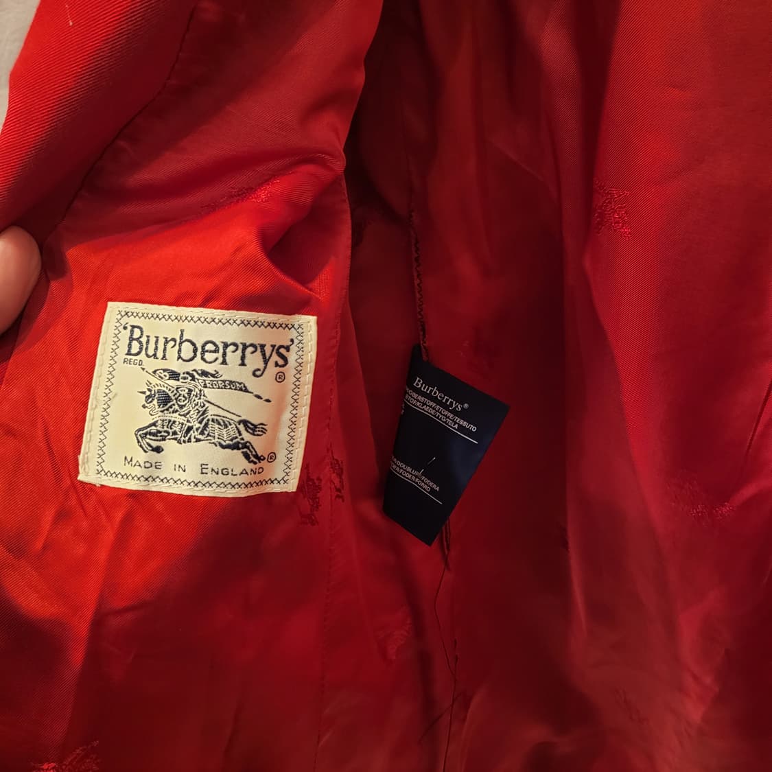 버버리 레드 금장 로고 블레이저 자켓 상품이미지4