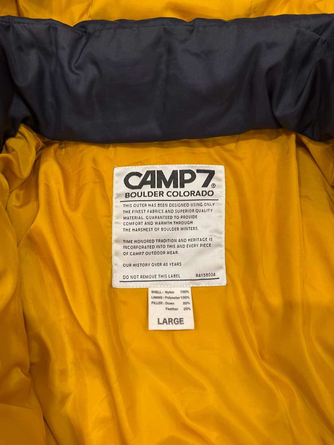 캠프7 빈티지 다크네이비 투톤 패딩 상품이미지2