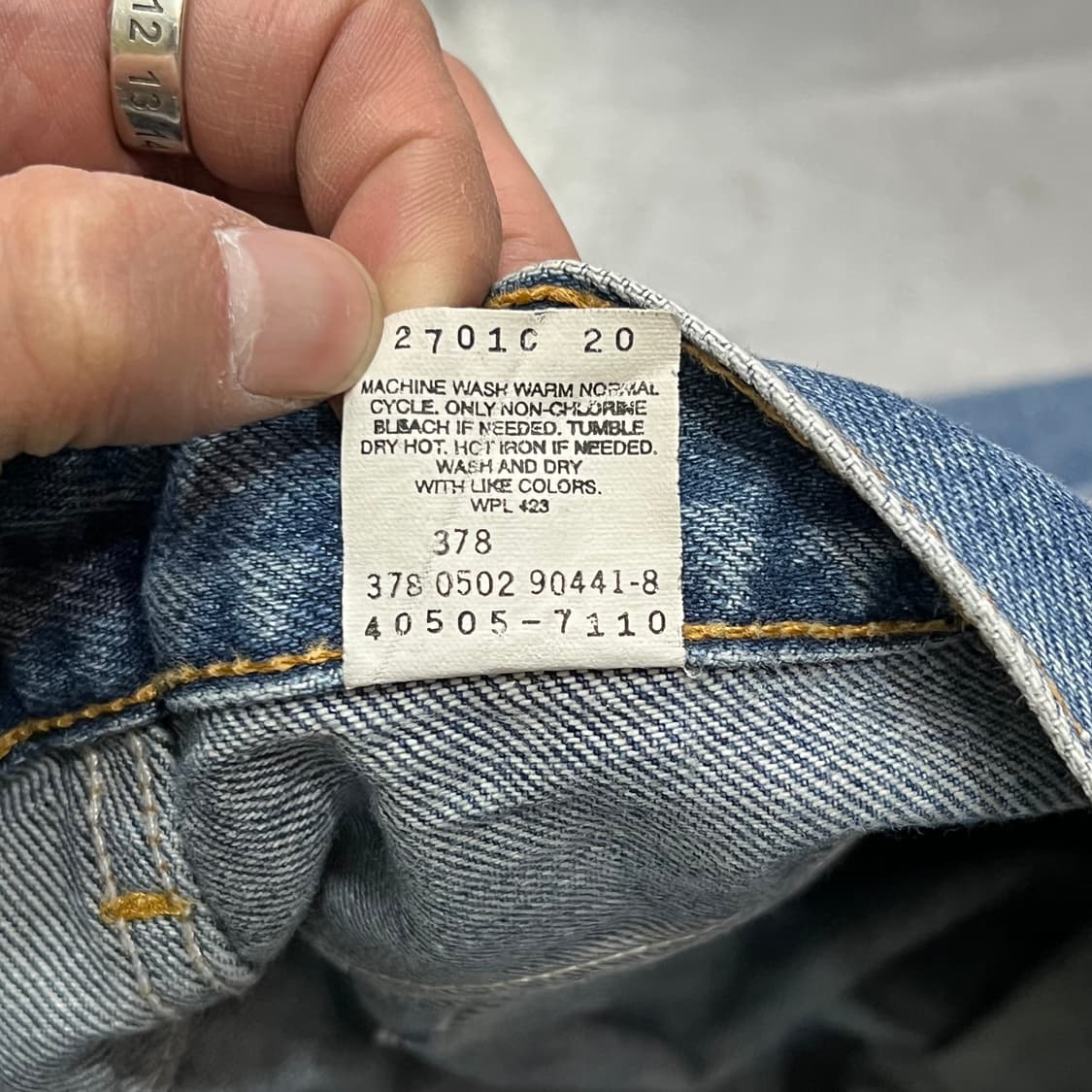  리바이스 505 블랭크탭 데님 팬츠 y15220 상품이미지7